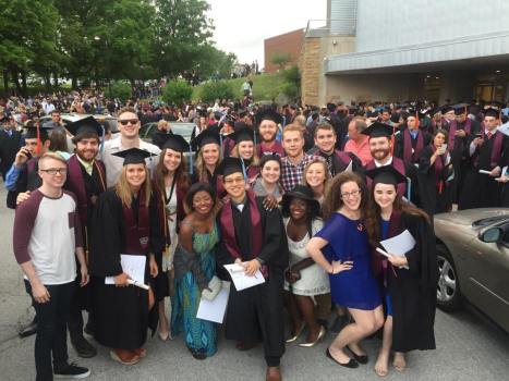 A group shot of my peers and I after graduation from Southern Illinois University